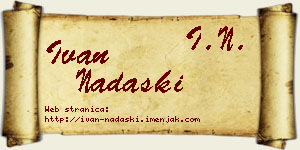 Ivan Nadaški vizit kartica
